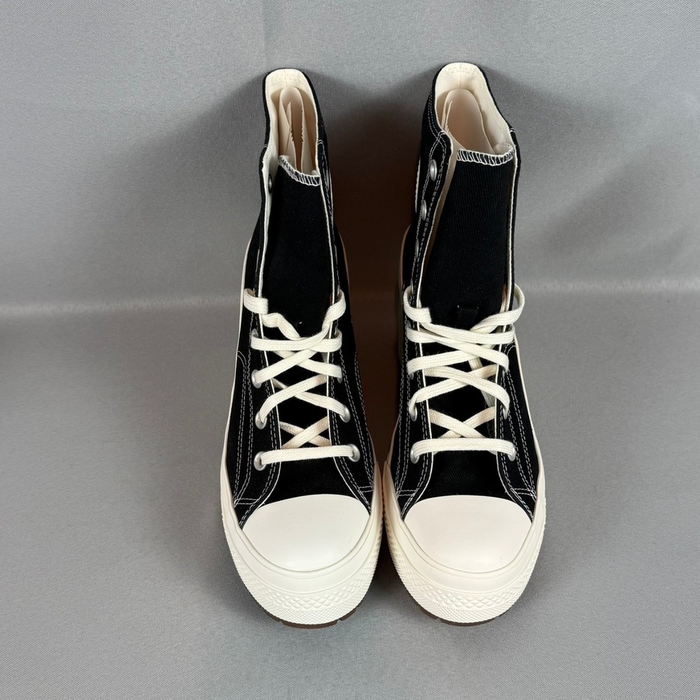 Converse Chuck 70 De Luxe Heel Shoe Women 10.5 Black Chunky Platform A05347C New - Picture 4 of 9